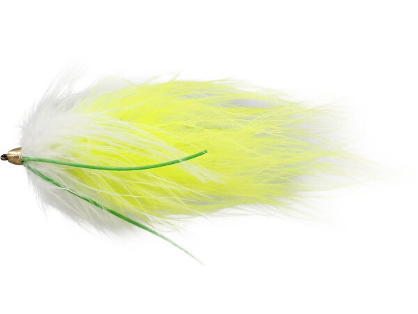 Marabou Worm White/Chartreuse Daiichi 3111 #10